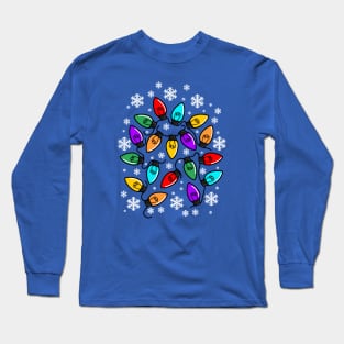 Bulbs with Snowflakes and Wires Long Sleeve T-Shirt